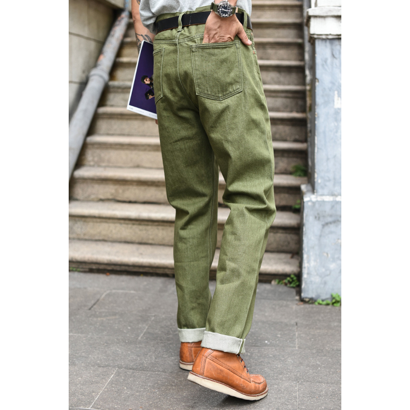 Levis Jeans 501 - Saucezhan Heren Jeans Vulcanisatie Olijfgroen 107