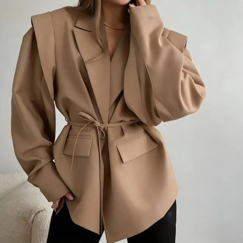 Down Jacket Packable - Oversized blazerjack dames casual effen kraag