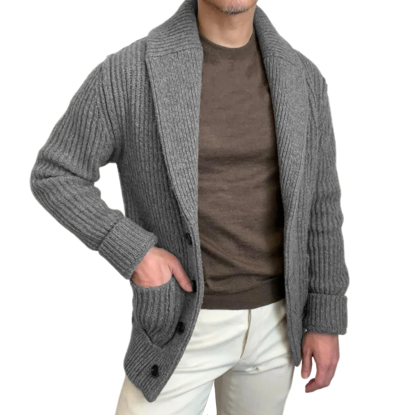 Herensweaters Vest Revers Lang - Down Jacket Packable recensie en prijs