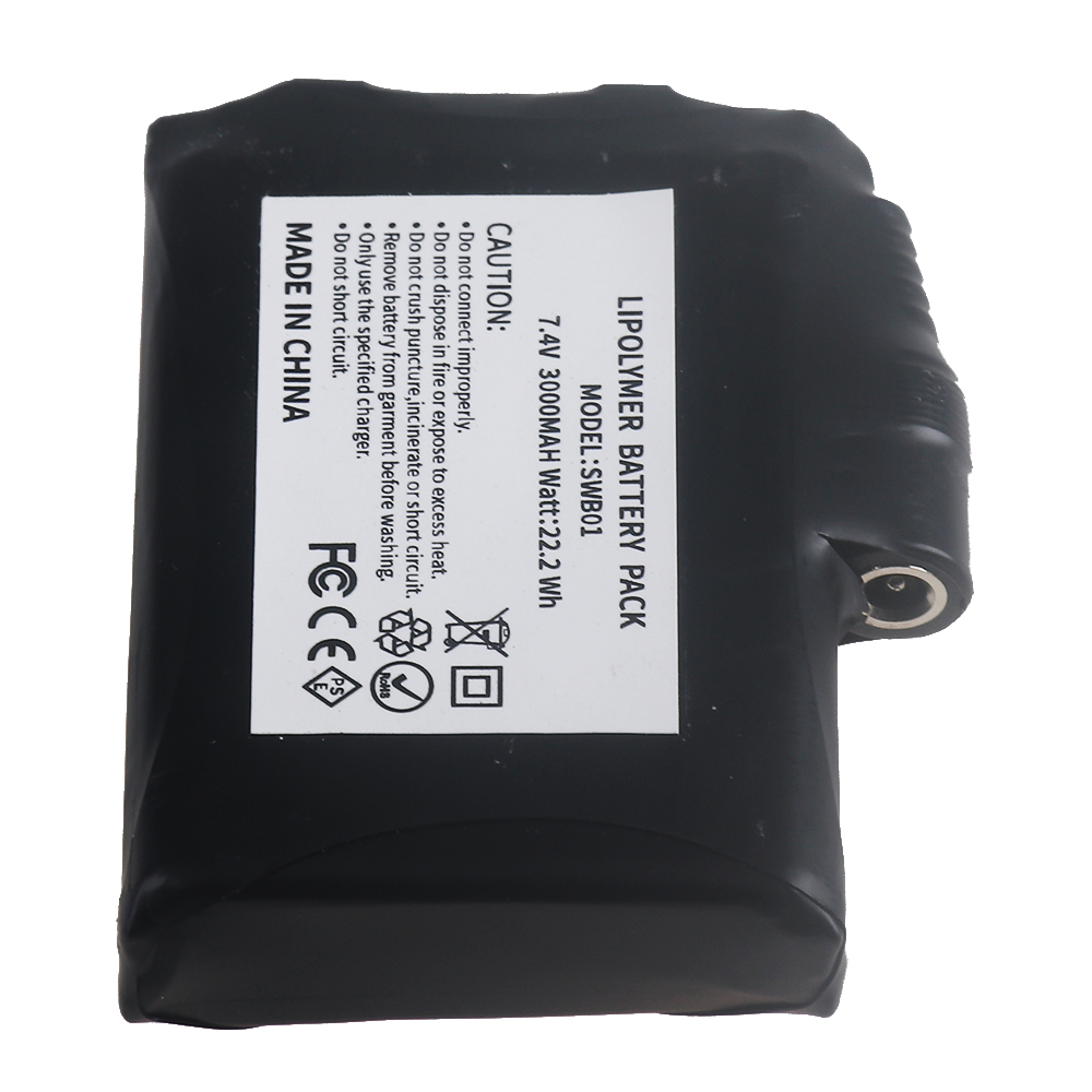7.4V Li-Polymeer 3000mAh batte - Heated Vest Battery recensie en prijs