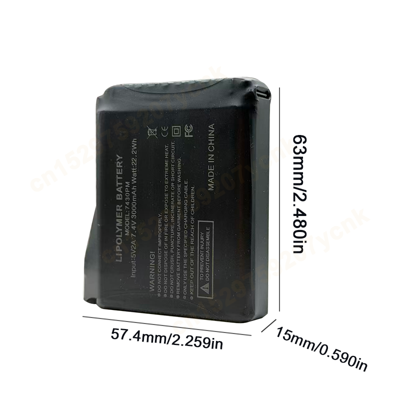 7.4V 3000mAh Verwarmde Handsch - Heated Vest Battery recensie en prijs